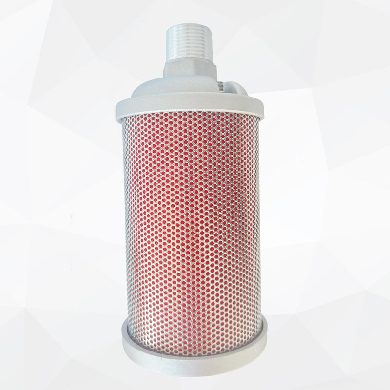 M10 XY-10 Air Compressor Muffler 1" NPT Male, Air Exhaust Muffler Silencer for Compressor Dryer Compressed Air Equipment and Systems, Single Chamber 145 PSI, Replacement Part for 0111010