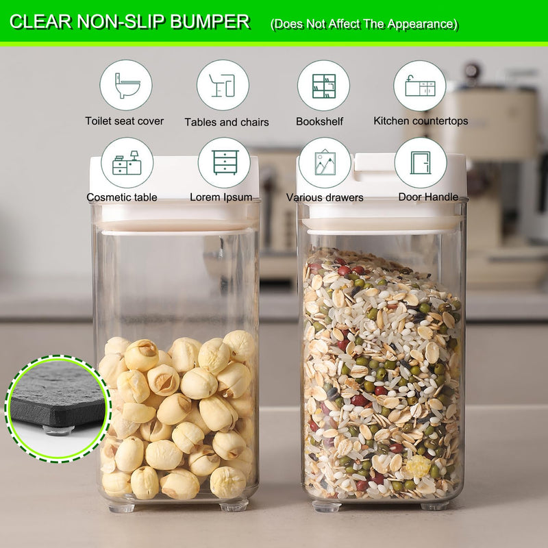 Furnigear Cabinet Bumpers Soft Self-Adhesive Clear Rubber Bumper- Cabinet Door pumpers dots Clear Cabinet stoppers Furniture Noise Reducing Silicone Rubber Bumper Extremely Durable(96Pcs) Cylindrical Cylindrical 96pcs