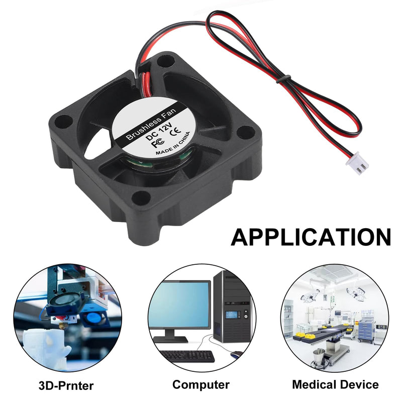 6pcs 3010 12V DC Brushless Cooling Fan 30x30x10mm Mini Quiet Cooling Fan for DIY 3D Printer Extruder Hotend V6 V5 Computer Fan 3010 DC 12V