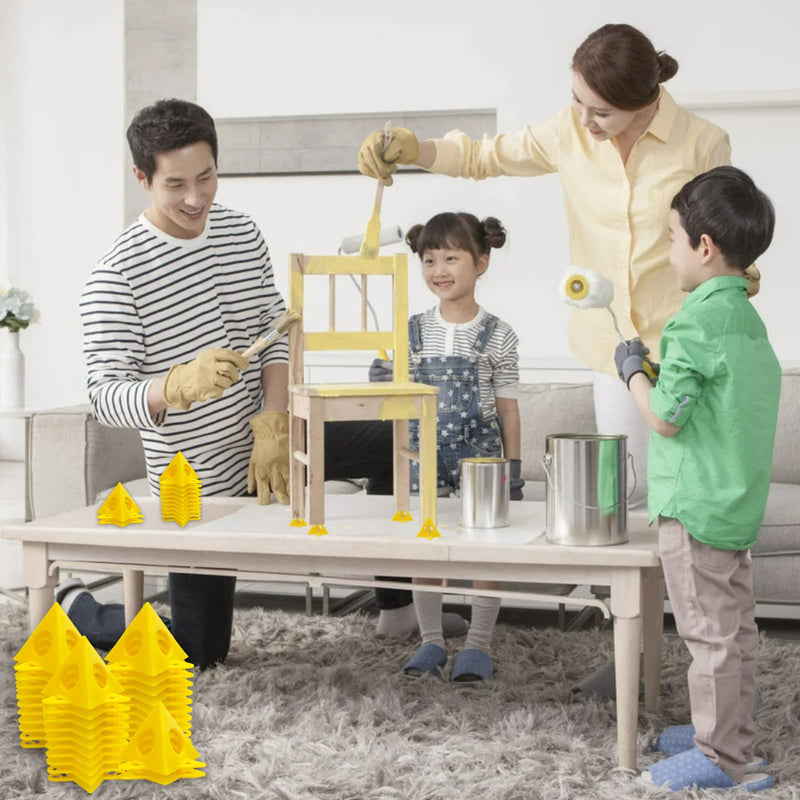 KATA 32pcs Pyramid Stands Painter's Painting Stands,Mini Cone Paint Stands for Canvas and Door Risers Support,Cabinet Paint Pouring 32 PCS