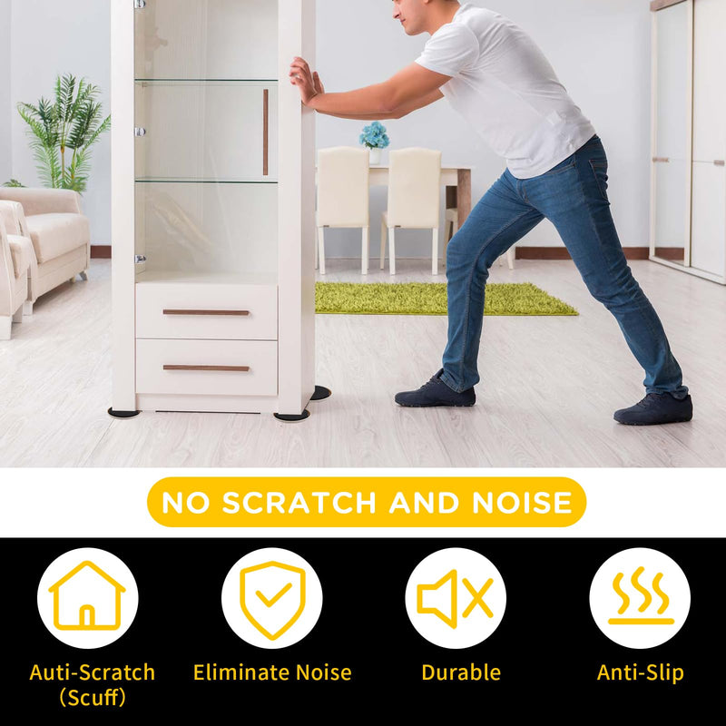 Furniture Sliders for Carpet, new space 8 Pcs 5" Round Sliders for Moving Furniture, Heavy-Duty Furniture Moving Sliders - Reusable Furniture Sliders, Move Your Furniture Quickly, Easily and Safe! 5 inch