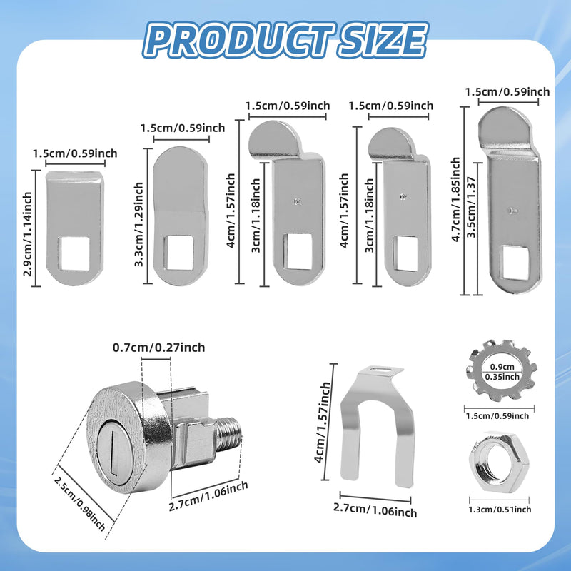 NBPLUS Mailbox Lock for L-1172C, USPS Mail Box Latch Tool Box Lock, C9100 Letterbox Lock with 3 Keys and C7120 Cam Replacement Accessories, Nickel Finish 1 Pack