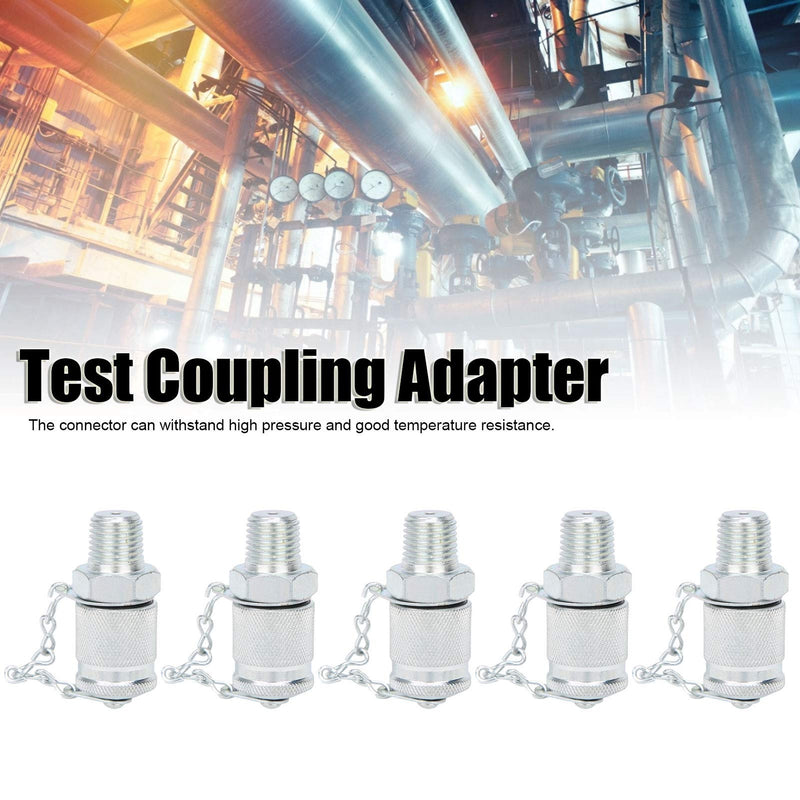 5Pcs Hydraulic Pressure Test Coupling Kit, Hydraulic Pressure Test Adapter, for PT/PPT Series Coupler(NPT1/4)