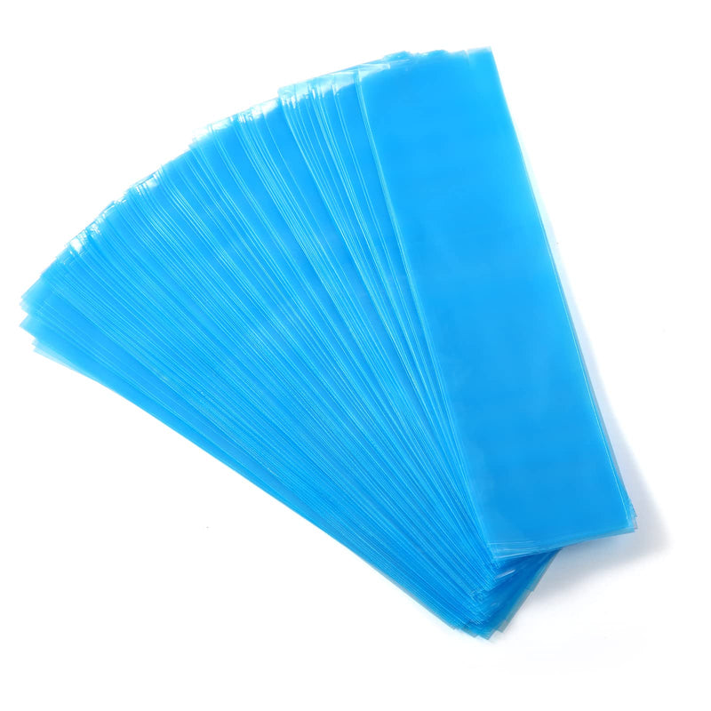 JMU 500pcs Dental Air Water Syringe Sleeves with Precut Opening, 2.5" x 10" Disposable Clear Plastic Protective Barrier, Blue 1