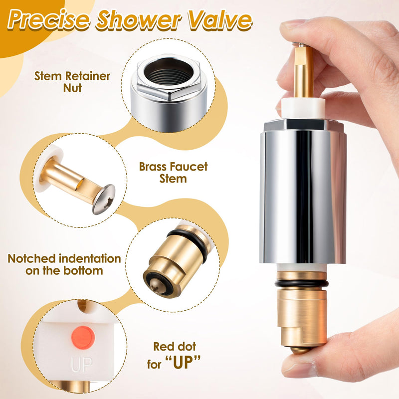 Dreyoo 1 Pack Shower Cartridge Compatible with MS-5AT-C, Compatible with Mixet Bathroom Single Handle Faucets, Shower Valve Cartridge, Single Faucet Repair Kit for Hot and Cold Water Applications