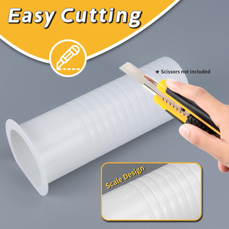 Flamorrow Mini Split Cover Wall Sleeve for Air Conditioning Line Set Covers, AC Sleeve Through Wall for Outside Air Conditioning Line Sets, Pipe Accessories
