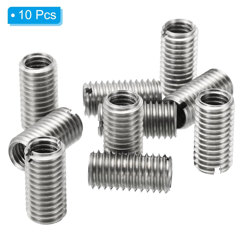 PATIKIL Thread Adapters Sleeve Reducing Nut, 10 Pcs M10x1.5 Male to M8x1.25 Female Repairing Insert Nut Screw Reducer Stainless Steel Fastener 20mm M8xM10x20mm