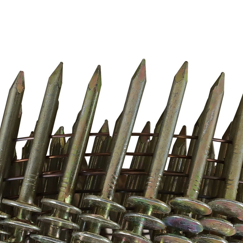 Freeman 15 Degree 1-1/4" x 0.120" Wire Collated Galvanized Coil Roofing Nails – 7,200 Count – Heavy-Duty 15 Degree Roofing Nails for Shingles, Siding & Sheathing