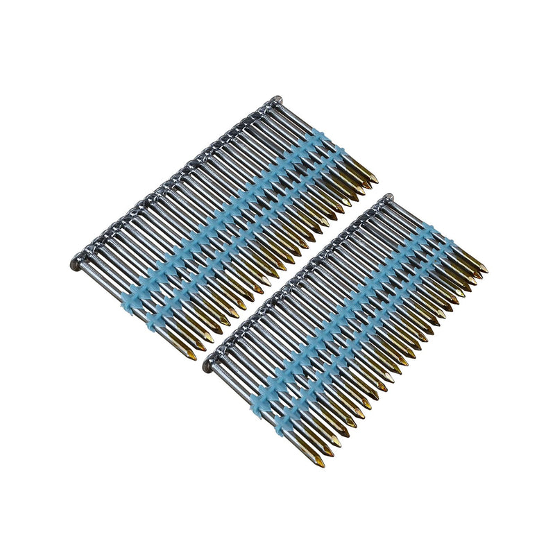 NuMax FRN.131-3B500 21 Degree 3" x .131" Plastic Collated Bright Finish Full Round Head Smooth Shank Framing Nails (500 Count)