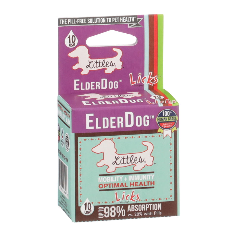 Licks Elder Dog - Mobility, Digestion & Immune Support for Senior Dogs - Omega-3 Fish Oil, CoQ10, Green Lipped Mussel & L-Carnitine - Pill-Free Gel Packets - 10 Packets