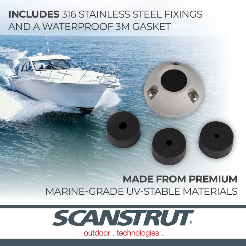 Scanstrut DS21B-P Small Vertical Cable Seal for Connectors Up to 0.83" and Cables 0.35"-0.55" - Gray Plastic