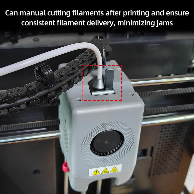 Immdinogo Upgrade Filament Cutter for Adventuer 5M/ 5M Pro: All-Metal AD5M Extruder Head Cutter Module for Fast and Accurate Consumable Cutting 3D Printer Accessories