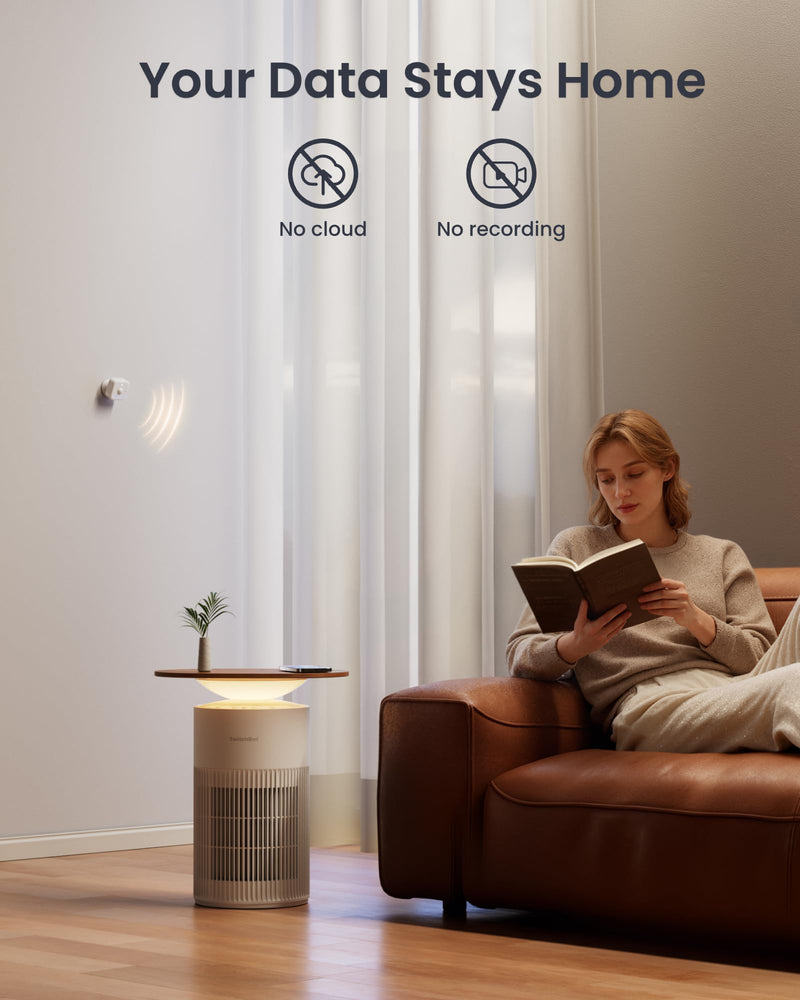 SwitchBot Smart mmWave Radar Motion Sensor, Bluetooth Presence Sensor with Dynamic Detection & Zone Positioning, Compatible with Alexa, HomeKit & Apple Home via SwitchBot Hub (Presence Sensor)