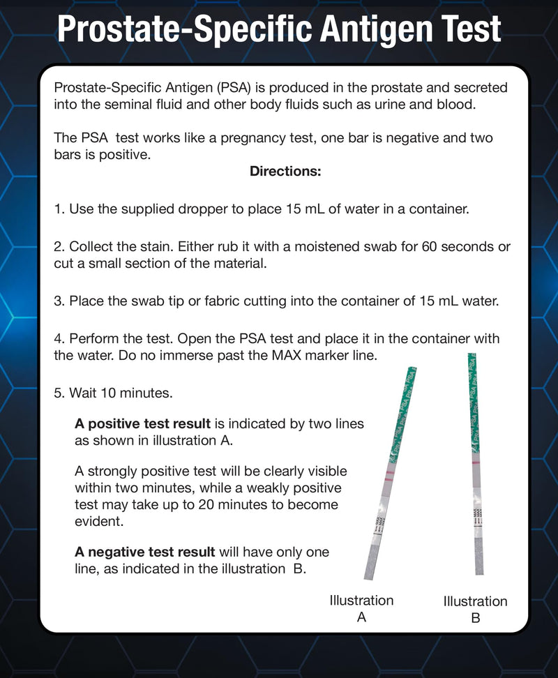 Infidelity Detection Kit | Find Two Substances Found in Male Body Fluids | Results in 10 Minutes | Three Kits Three Kits (3 Acid Phosphatase & 3 Prostate-Specific)