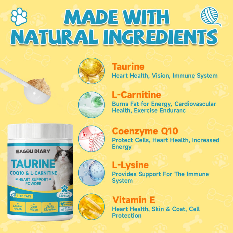 Taurine for Cats + L-Lysine for Cats