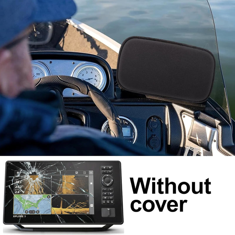 Helix 9 Cover, Compatible with Humminbird Helix 9&Lowrance Eagle Eye 9, Waterproof Fish Finder Cover Black