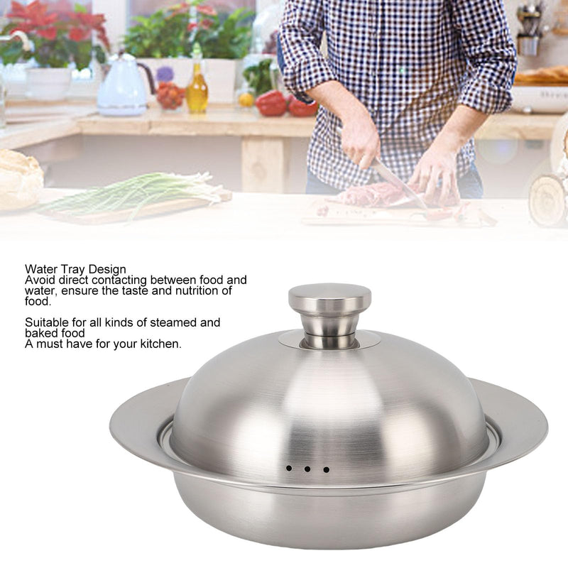Food Steam Tray for Pot 304 Stainless Steel Flying Rustproof Multifunctional Steam Plate Noddle Drainer for Pot Kitchen Supplies
