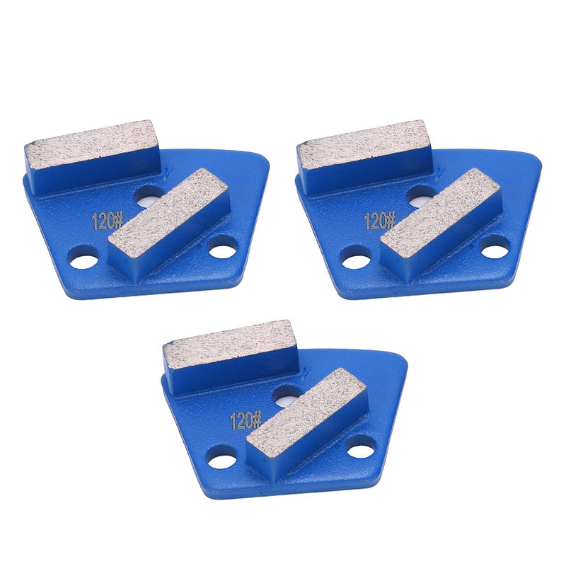 Concrete Floor Grinding Disc,Replacement Trapezoid Diamond Grinding Shoes, Floor Grinder Blades 120 Grit Medium Bond,Compatialbe with Iron Horse, Warrior, Xtreme Polishing & ASL Grinders, Pack of 3