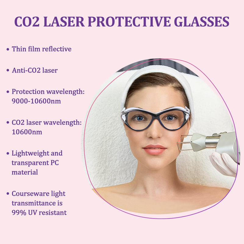 10600nm CO2 Laser Safety Protective Goggles 10600nm Laser Glasses Eye Protection Reflective láser Goggle CO2 Laser Cutting Machine,9000-11000nm Glasses for láser Protection with DIN CERTCO Certified