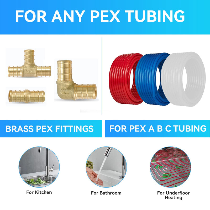 10PACK GUOFIS PEX Crimp Male Elbow Fitting,Pex 1/2"x3/4"MNPT(PEX1807103-10) Pex 1/2"x3/4" Male Elbow(10Pack)