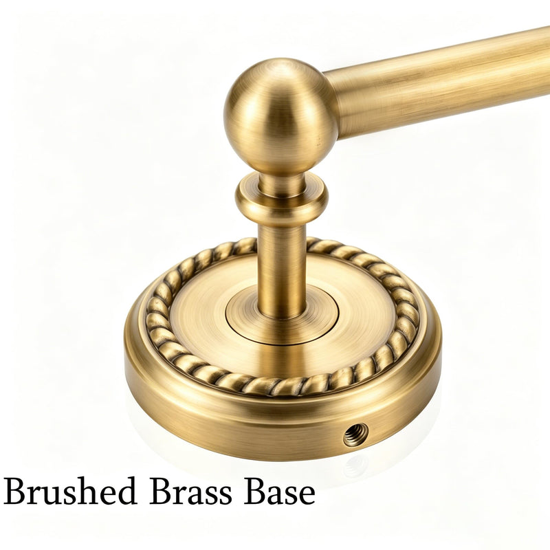 2-Piece Antique Brass Toilet Paper Holder & Towel Ring Set | Vintage Elegant Wall Mounted Retro Bathroom Hardware Tissue Roll Paper Hanger Bathroom Accessories