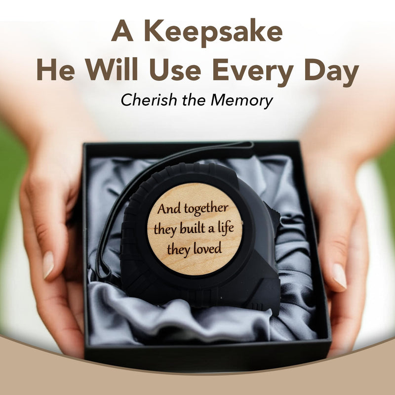 Groom Gifts from Bride on Wedding Day Tape Measure, Wedding Gift for Husband, and Together They Built a Life They Loved, Anniversary, Christmas, Birthday Present for Husband