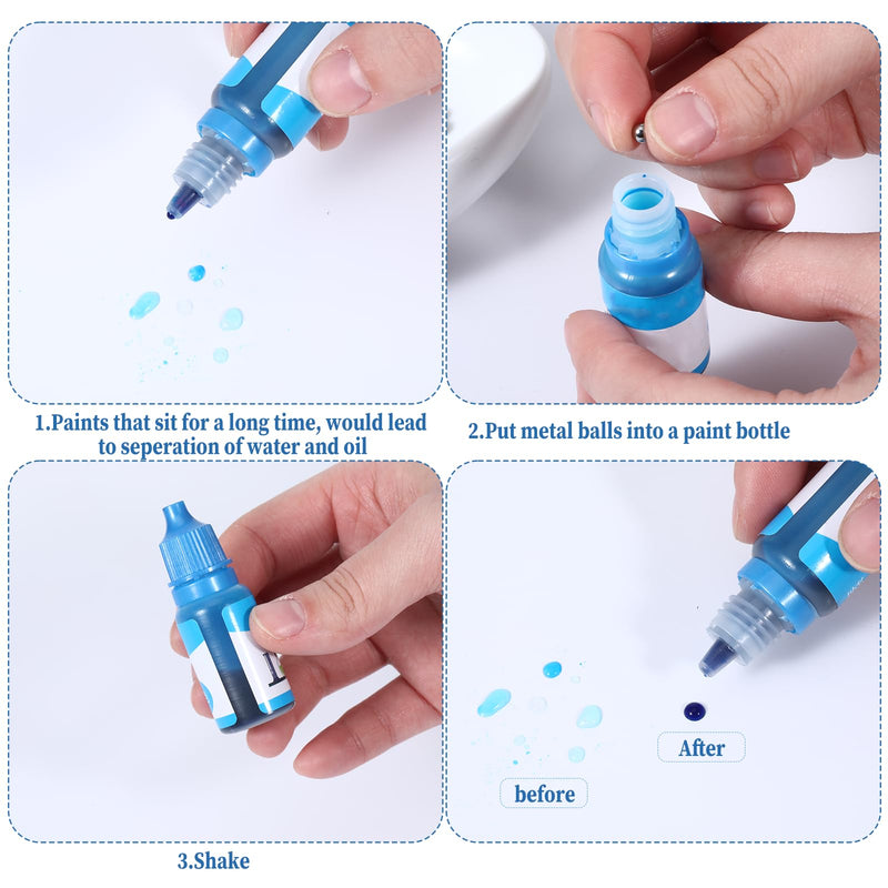 100 PCS Paint Mixing Balls, Metal Ball Stainless Steel Bearing Balls for Model Mixing and Stirring of Paint or Nail Polish Agitator (0.16"/4mm)