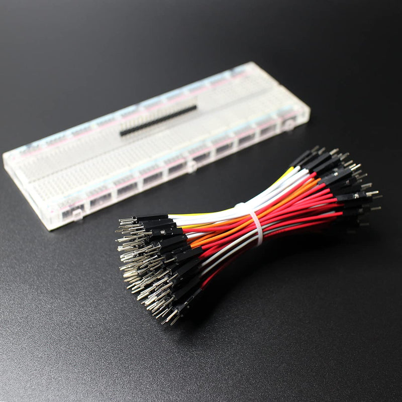 Breadboard Jumper Wires 20AWG, Exclusives 10CM Male to Male Jumper Cable Wires M/M 4'' 10 Colors Pack of 120 Square Head 0.1'' (4'', M/M) Male-Male, 10CM 10CM / 4''