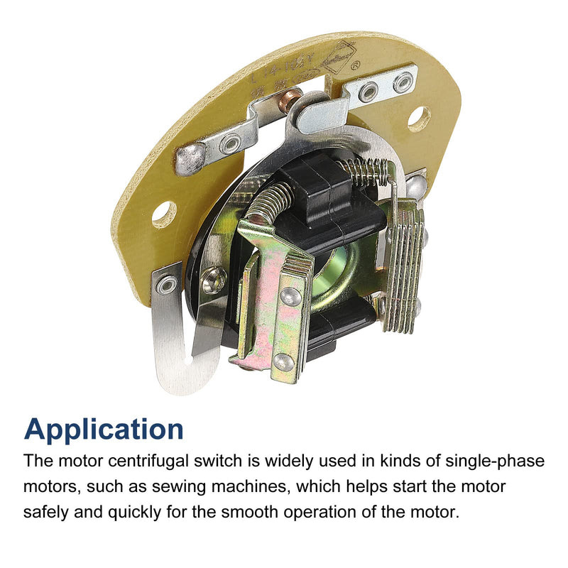 PATIKIL Single Phase Electric Motor Centrifugal Switch L14-104Y Bore 14mm for Stitching Machinery, Machines Motor Reducer Pack of 1