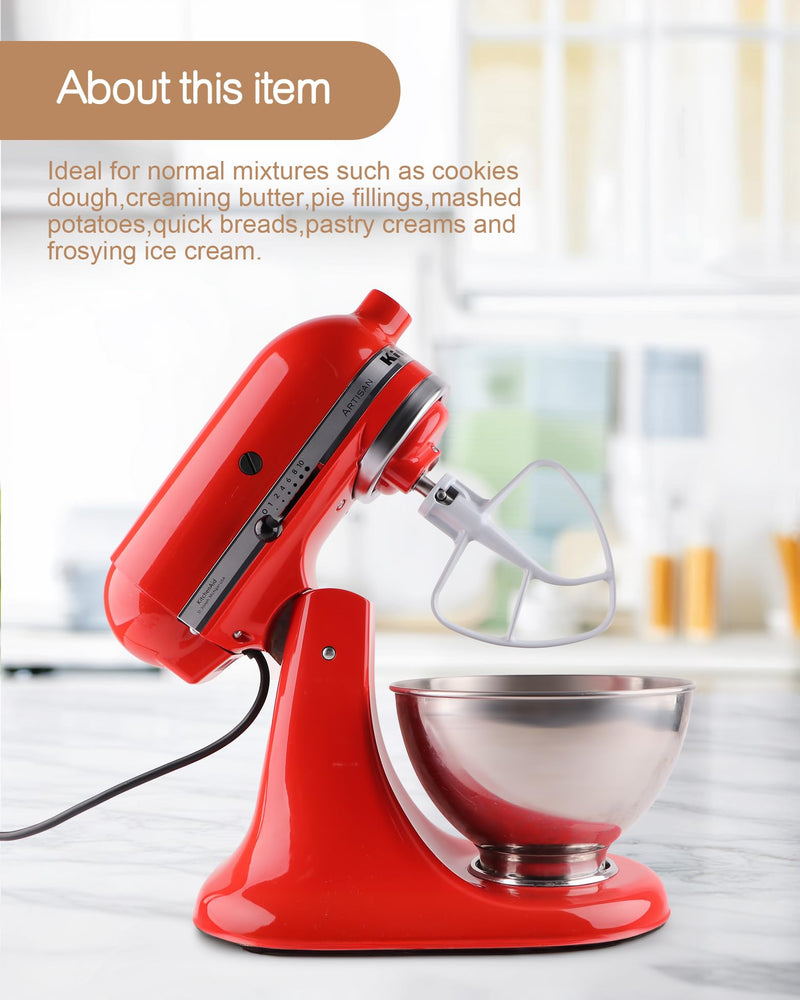 K45B Coated Flat Beater, Compatible with KitchenAid Paddle for Mixer, KitchenAid Accessories and Attachments Fits for 4.5-5 Quart Tilt-Head Stand Mixer