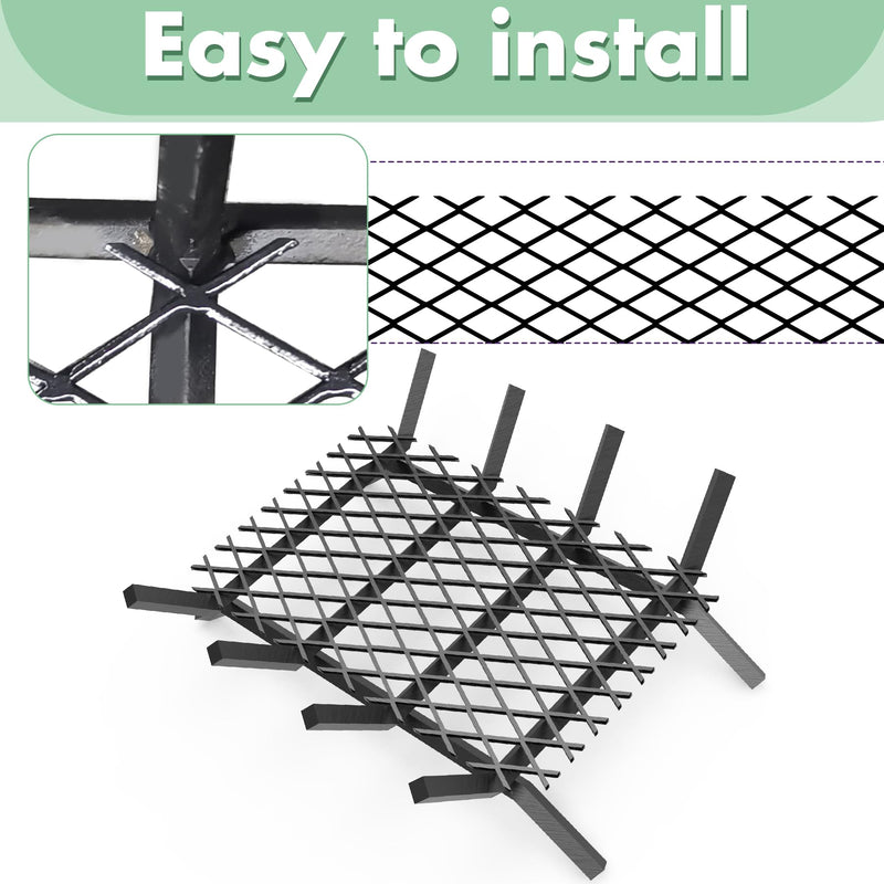 Fireplace Grate Ember Retainer 12" x 7.5",Solid Steel Ember Retainer for Grates for Most Fireplace,Fire Pits,Camping,Fireplace Aceessories 12" x 7.5"