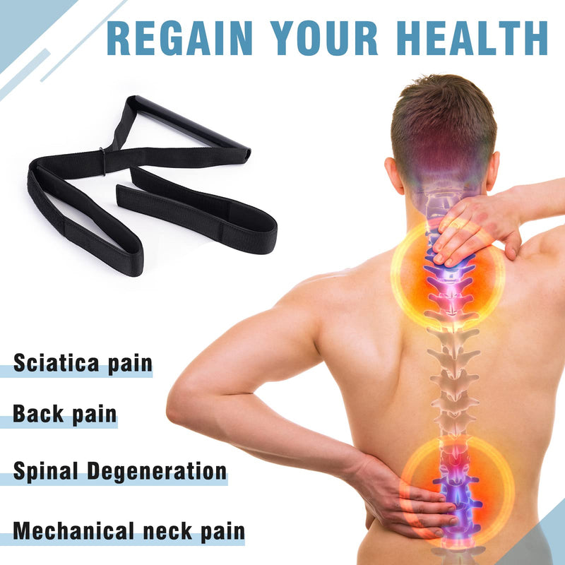 Neck Stretcher Strap, Spine Chiropractic Decompression Tool with Chin Belt. Cervical Neck Traction Device.