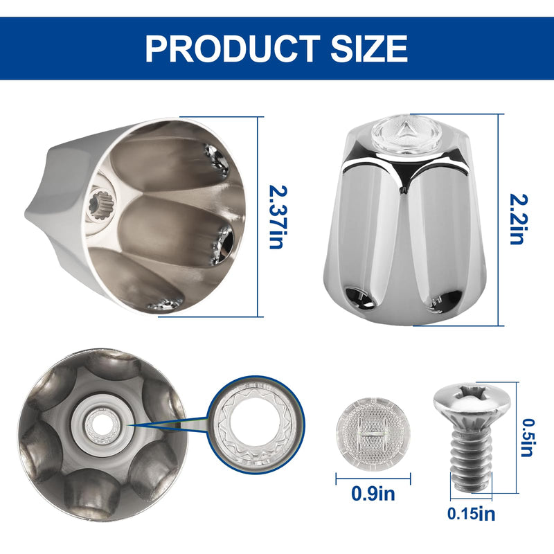 81428 Bathtub and Shower Knobs 3 Piece Replacement Kit for Price Pfister Shower Handle, Compatible with Gerber, Danco Shower Handle Replacement/Restoration