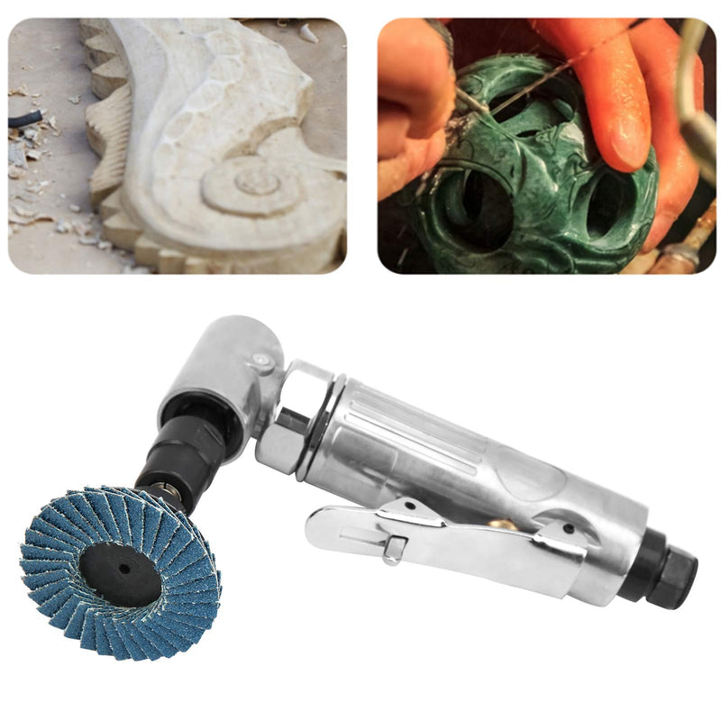 Garosa Mini Pneumatic Die Grinder 20000-25000rpm Right Angle Air Tool with Emery Disks for Car Polisher Auto Body Work