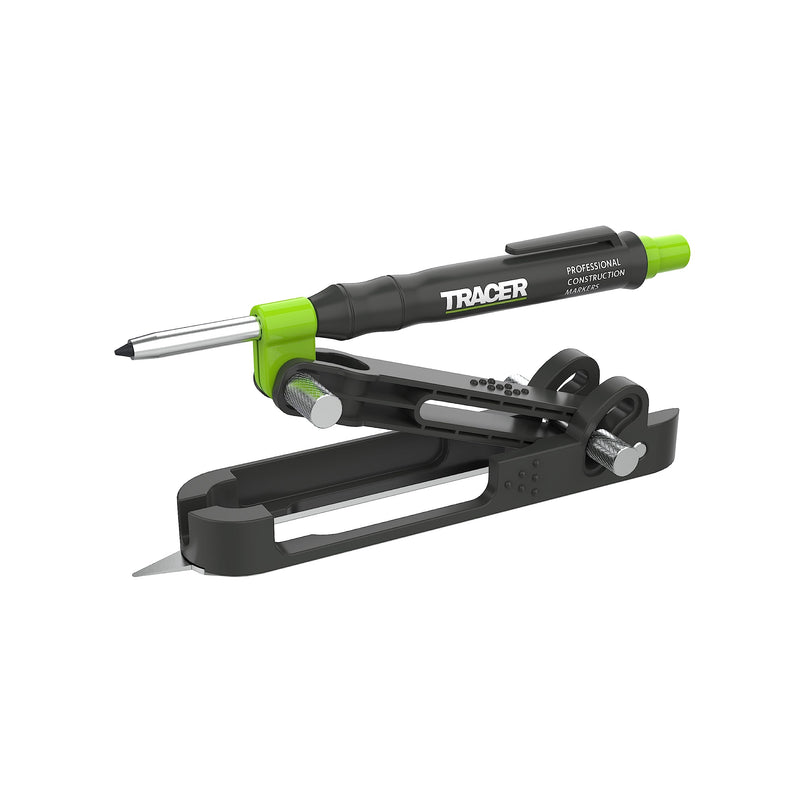 Tracer ProScribe Tool with Deep Hole Pencil, 6X Replacement Lead Holster and Carry Case (Multi-Function Scribe Tool) Scribe + Pencil +Lead