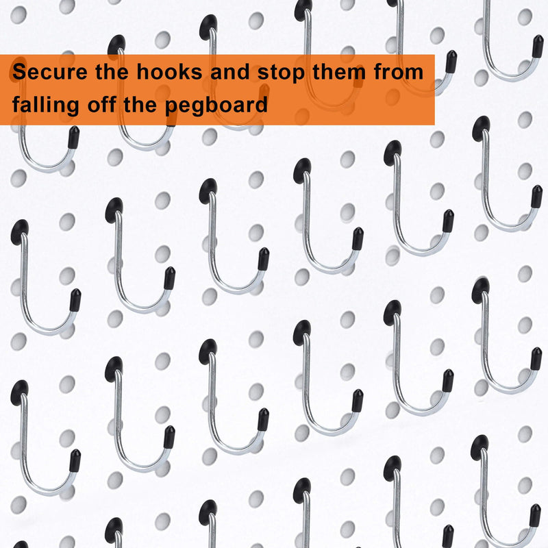 Pegboard Hook Locks, for Stopping Hooks from Falling Off, 120PCS, Black