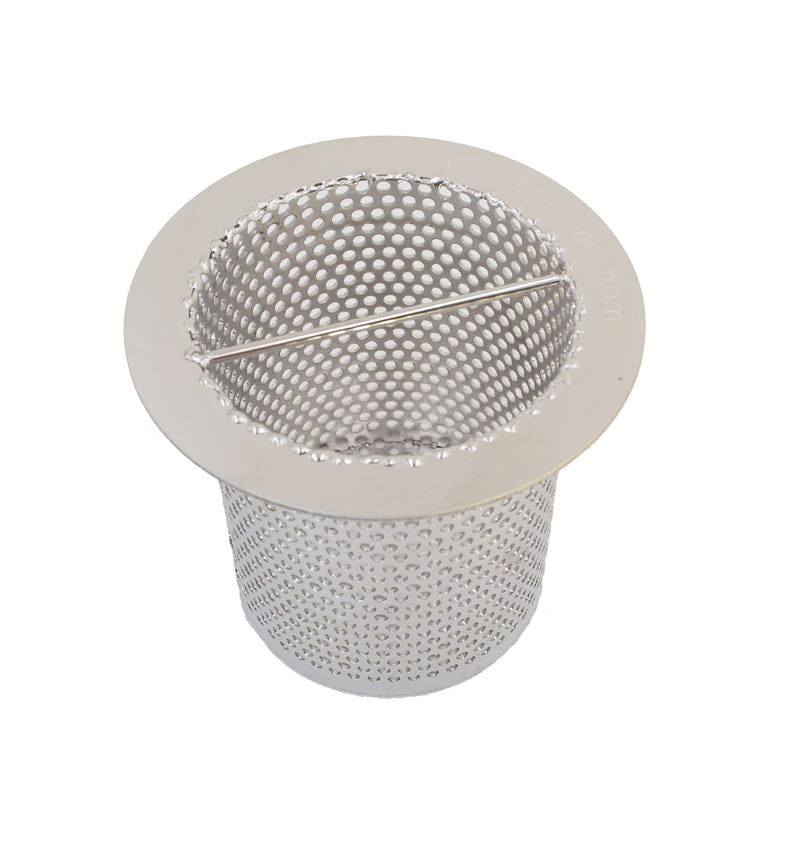 4" Commercial Floor Drain Strainer, 4" Tall, Perforated Stainless Steel