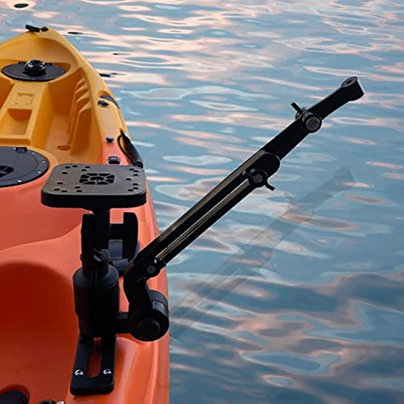 Kayak/SUP Transducer Mounting Arm with Marine Electronics Fish Finder Base Adapter Mount for Kayak Canoe Fish Finder Installation and Fixing