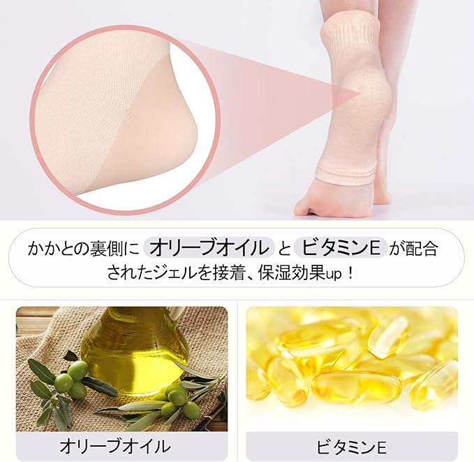 Dream Things Heel Care Socks, Set of 3, Moisturizing Gel Treatment, Exfoliating, Slippery, Cracking, Beautiful Legs for Sleeping, One Size Fits All - NewNest Australia