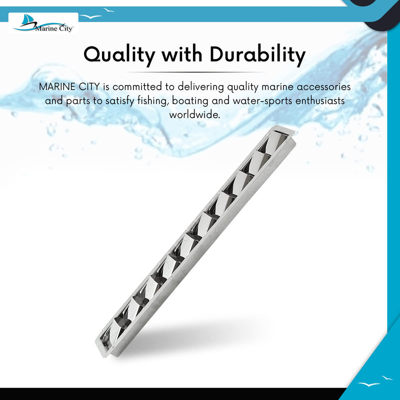 MARINE CITY 10-Slot Louvered Vent, 304-Grade Stainless Steel, Corrosion-Resistant, Easy Installation & Maintenance, for Boats, Yachts, Homes 1