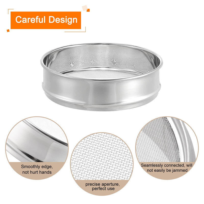 PATIKIL 35 Mesh Lab Sieve, 8" Diameter Test Sieve 304 Stainless Steel Wire Cloth (0.5mm) for Industrial Laboratory 35 mesh(0.5mm)