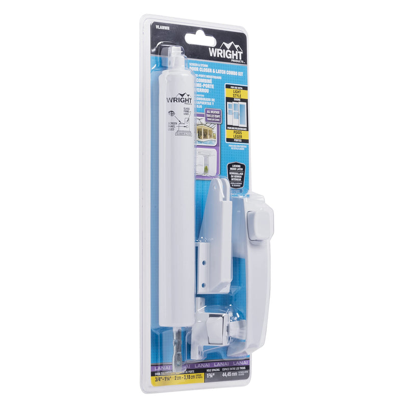 Wright Products VLANWH Lanai Corrosion Resistant Storm and Screen Door Hardware Kit, White