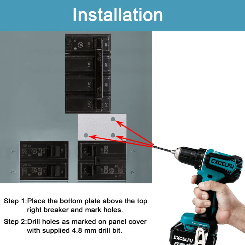 Generator Interlock Kit Compatible with General Electric GE 150 or 200 Amp Panels, Generator Electrical Interlock Kit, 1 1/4 Inch Spacing Between Main and Branch Breaker