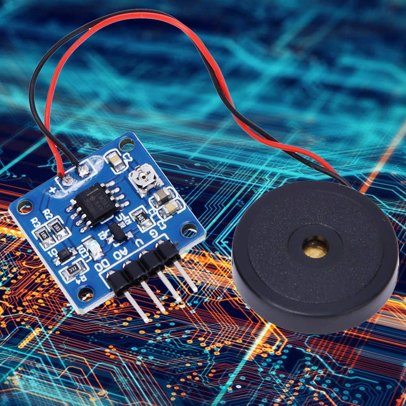 2PCS Piezoelectric Vibration Tapping Sensor Module Vibration Switch Module 5.0V DC AD DO