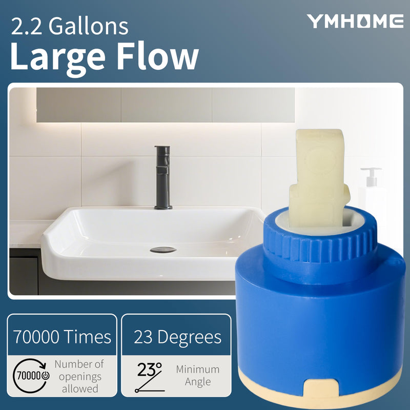 40mm Faucet Cartridge,CUPC/NSF/IAPMO Certified,Suitable for Shower and Kitchen Faucet,Included Brass Cap and Decorative Cover