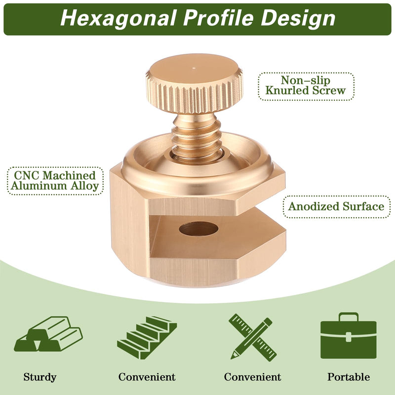 4 Pack Stair/Square Gauge Set for Framing Square, Stair Stringer Layout Tool for Circular Saw, Carpentry Squares and Rafter Layout, Aluminum Alloy Stair Gauge Tool