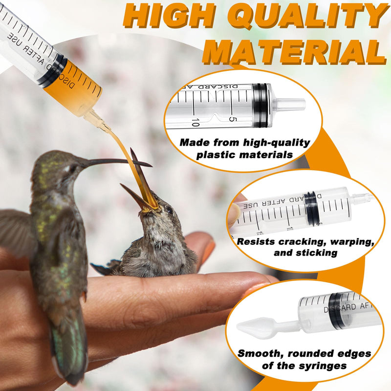 Baby Bird Feeding Syringe Set Baby Bird Parrot Small Pet Manual Feeding Syringe Set for Parrot Small Pet Syringe with Spoon Tip & Tubes (10ml+10ml+20ml+60ml)