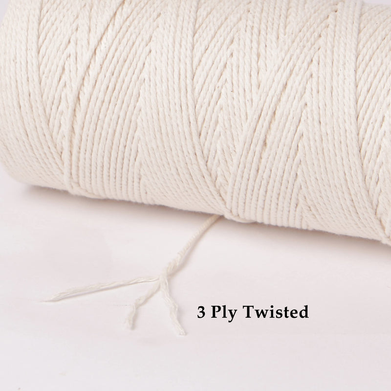 656ft Butchers Cotton Twine String 2mm Cooking Twine Food Safe for Bakers, Meat and Roasting, Gift Wrapping, Crafting & Knitting 656ft