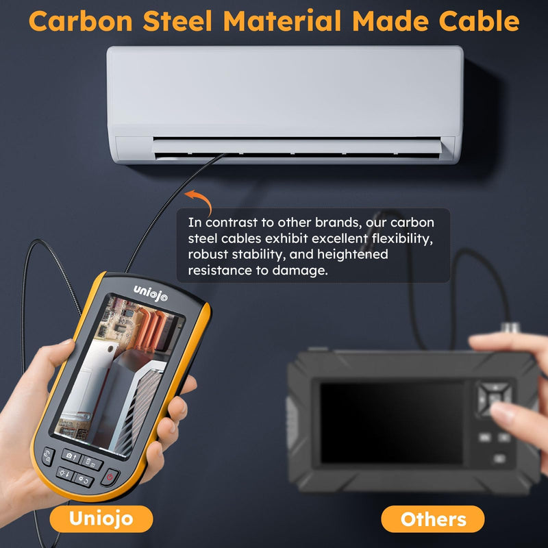 5.2mm Borescope, Endoscope Camera with Light, 1080P HD Inspection Camera with 4.3" LCD Screen, IP67 Waterproof Snake Camera with 8 LED Lights, Cool Gadgets for Men, with 32GB Card, Carrying Case Single len