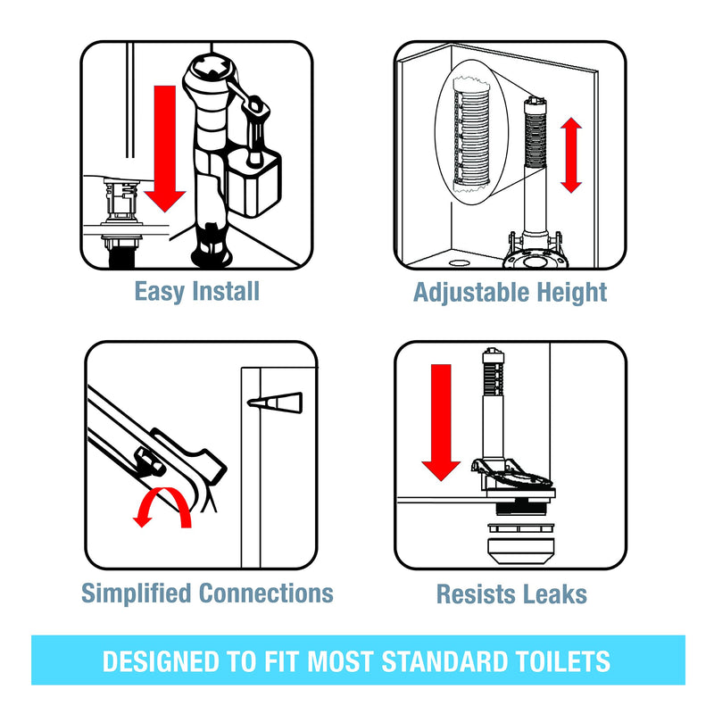 Danco 12097 Universal Water-Saving 3-inch Toilet Flush Valve, Fixes Running Toilet from Leaky Flapper